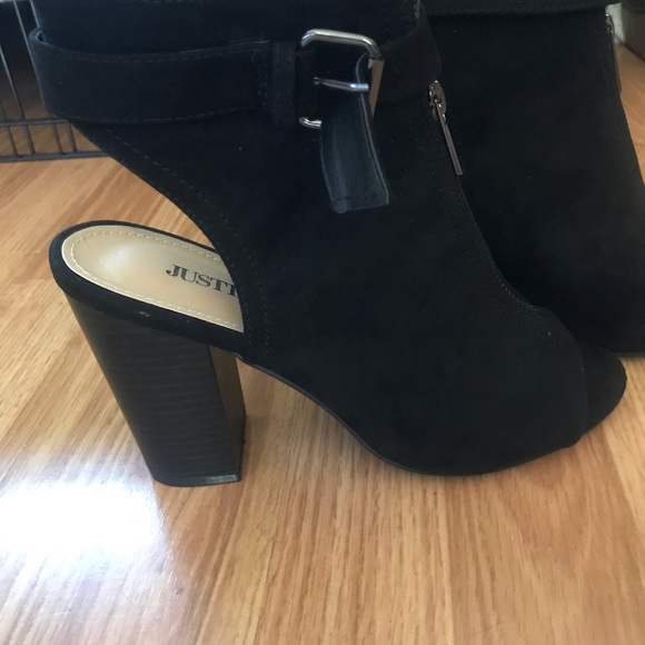 Just fab black open toe booties - Picture 6 of 6